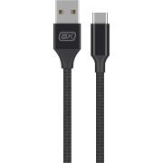 Дата-кабель Axxa USB-USB-C 1м черный (7264)