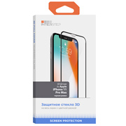 Защитное стекло InterStep 3D Full Cover для iPhone 11 Pro Max черная рамка