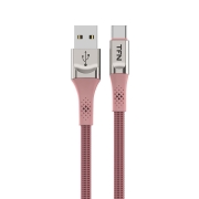 Кабель USB Type-C TFN 0.2m Zinc плоский rose (TFN-CZNUSBC02MRO)