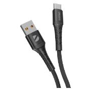 Кабель USB Type-C Deppa Armor 1м черный (72516)