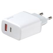 Сетевое зарядное устройство Axxa USB A+USB-C 20W белый (2404)