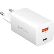 Сетевое зарядное устройство Deppa USB A + USB-C65W GaN белый (11434)