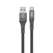 Кабель USB Type-C TFN 0.6m Zinc плоский grey (TFN-CZNUSBC06MGR)