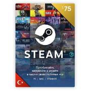 Игровая валюта PC Steam Wallet Карта оплаты Steam 75 USD (Турция)