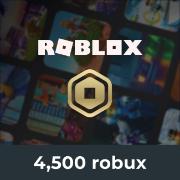 Игровая валюта PC Roblox Пополнение: 4500 robux