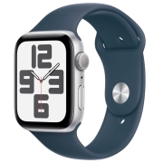 Смарт-часы Apple Watch SE 2023 44mm Silver Aluminum Case with Blue Sport Band