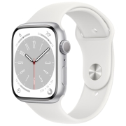 Смарт-часы Apple Watch Series 8 45mm Silver Aluminum Case with White Sport Band