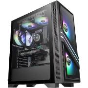 Корпус для компьютера Thermaltake Versa T35 TG RGB черный без БП ATX 5x120mm 4x140m