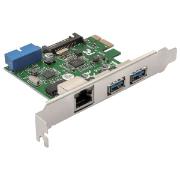 PCI-e Ethernet контроллер ExeGate EX290278RUS EXE-362 PCI-E x1 v2.0 2*USB3