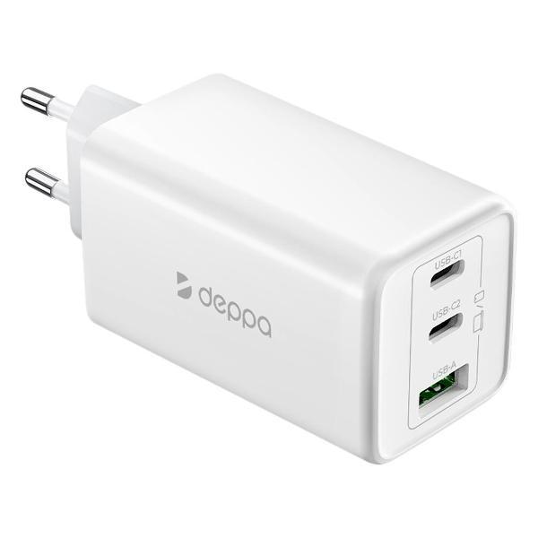 network-charger-deppa-11476-2xusb-c-usb-a-pd-3.0-qc-plus-4.0-100w-gan-white-1
