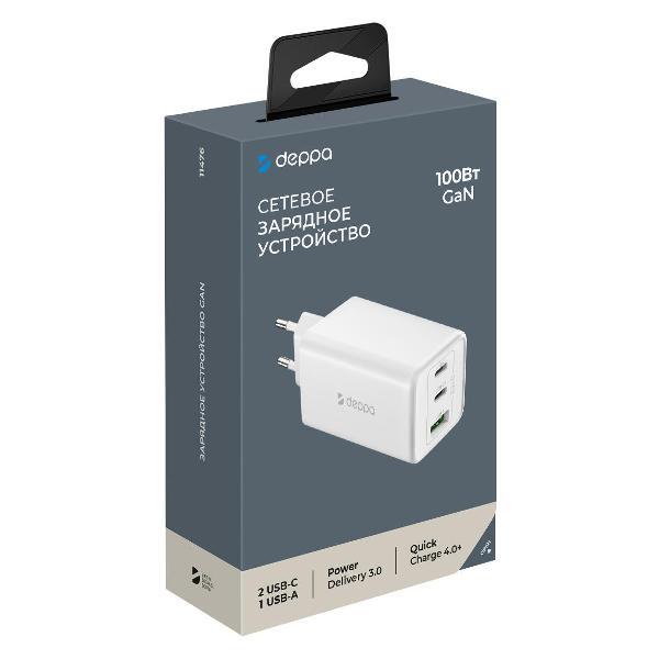 network-charger-deppa-11476-2xusb-c-usb-a-pd-3.0-qc-plus-4.0-100w-gan-white-8