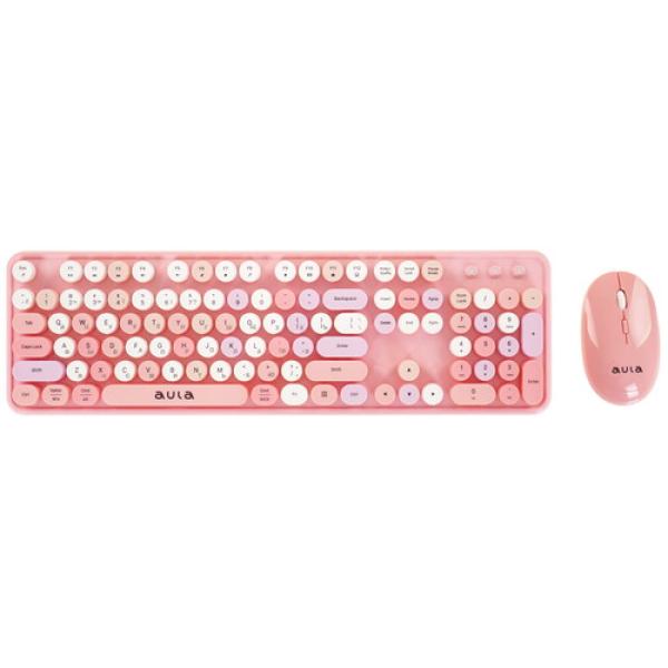wireless-keyboard-and-mouse-aula-ac306-pink-1