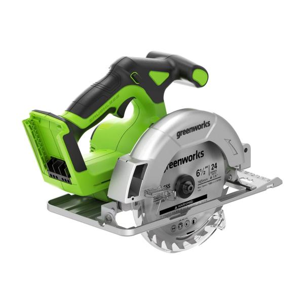 circular-saw-accumulator-greenworks-24v-bshchet-165kh20mm-4800rpm-cut-57mm-without-akb-and-charger-1501607-gd24cs165-4