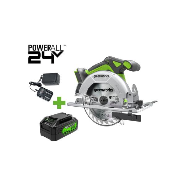 circular-saw-greenworks-gd24cs165-24v-bshchet-disk-165kh20mm-4800rpm-cut-57mm-1-4ah-charger-box-1501607vub-2