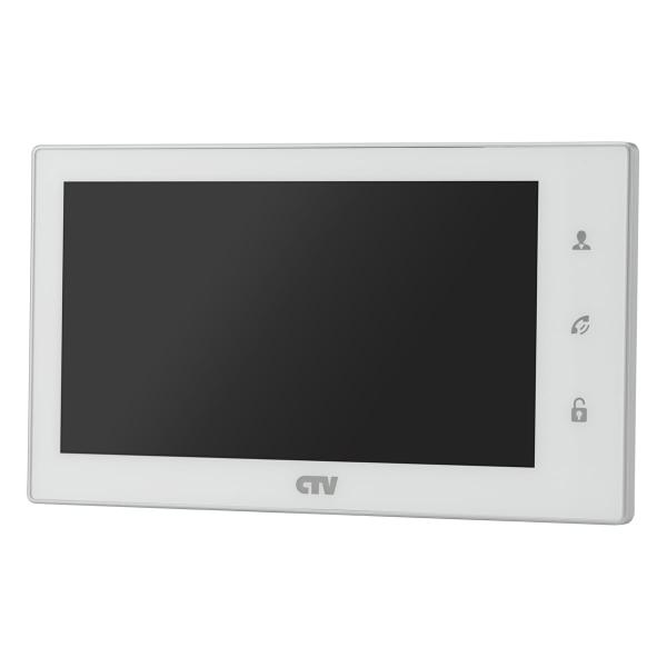 monitor-video-intercom-ctv-w-glass-touch-panel-controls-easy-buttons-technology-touch-screen-answering-machine-white-10-0000342--M4106AHD-2