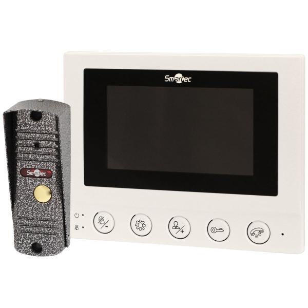 kit-smartec-white-monitor-video-intercom-4-and-panel-call-600tvl-smkd0694.1-ST-MS604S-WT-1