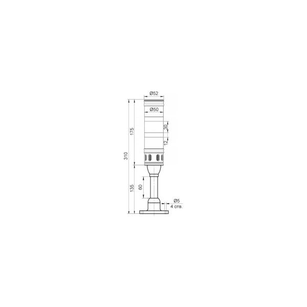 light-signal-column-xson-d50-mm-stand-135mm-constant-sound-colors-red-yellow-green-24v-dc-ip50-xson-etl50bk-s3afryg-ln24-135-3