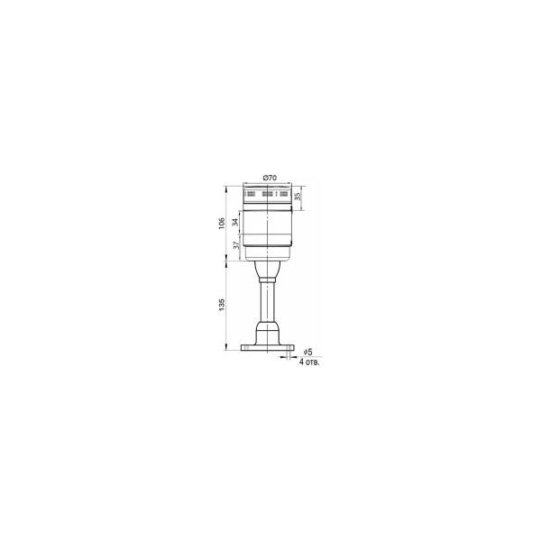 light-signal-column-xson-d70-mm-stand-135mm-constant-sound-color-green-24v-dc-ip53-xson-btl70bk-s1afg-ln24-135-2