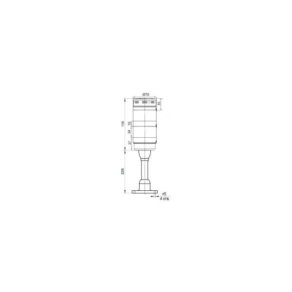 light-signal-column-xson-d70-mm-stand-225mm-constant-sound-colors-yellow-green-24v-dc-ip53-xson-btl70bk-s2afyg-ln24-225-2
