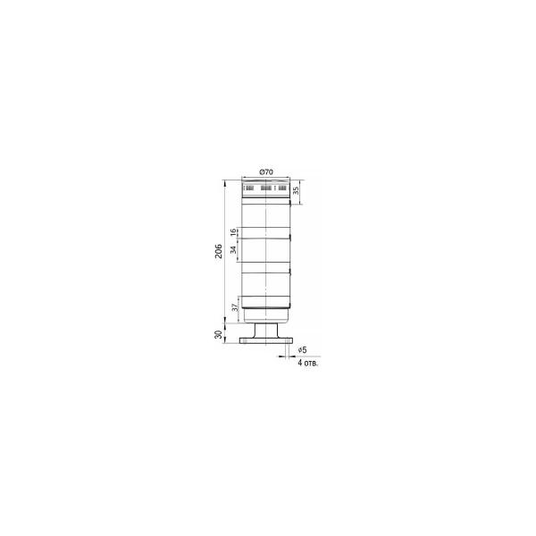 light-signal-column-xson-d-70mm-stand-30mm-constant-sound-colors-red-yellow-green-24v-dc-ip53-xson-btl70bk-s3afryg-ln24-30-3