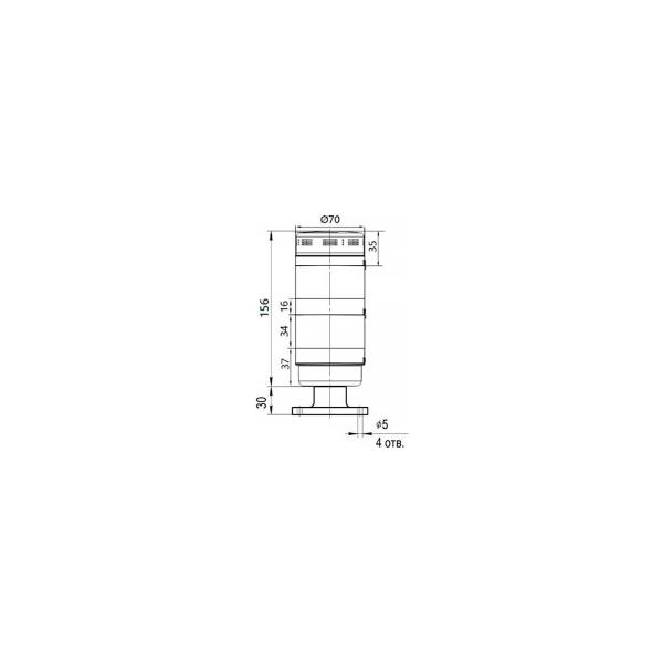 light-signal-column-xson-d-70mm-stand-30mm-constant-sound-colors-red-yellow-24v-dc-ip53-xson-btl70bk-s2afry-ln24-30-3