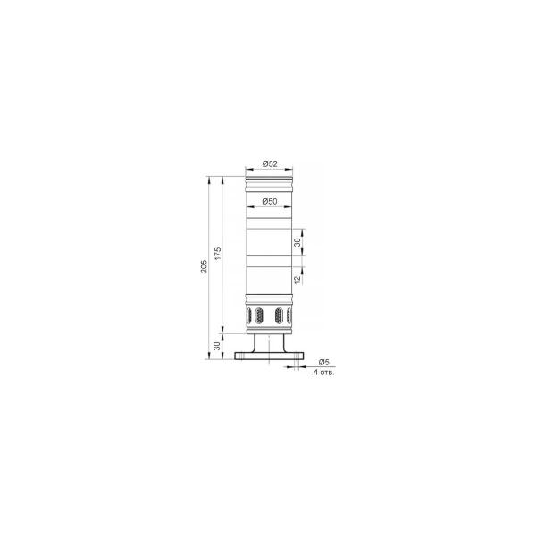 light-signal-column-xson-d50-mm-stand-30mm-constant-sound-colors-red-yellow-green-24v-dc-ip50-xson-etl50bk-s3afryg-ln24-30-3