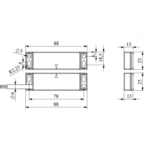 magnetic-sensor-emas-1nz1no-wire-2m-distance-response-8mm-left-exit-ip68-smb10lc2-b18-2