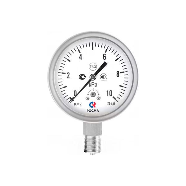 pressure-gauge-low-pressure-rosma-km-22r-ks-0-6kpa-dk100-g12-class-accuracy-1.5-d070-01115-1