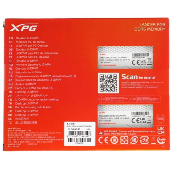 ram-adata-xpg-lancer-rgb-ax5u7200c3416g-dclarwh-32gb-4