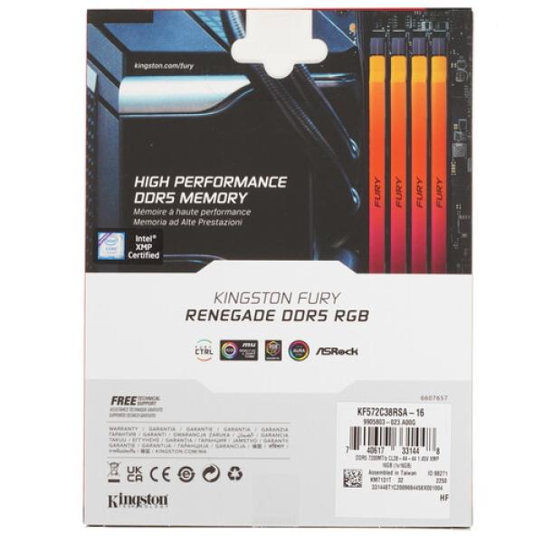 ram-kingston-fury-renegade-silver-rgb-kf-572-c-38-rsa-16-16gb-4