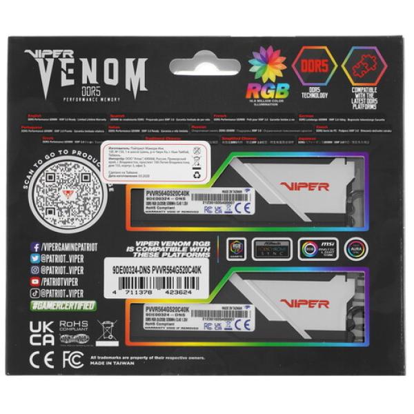 ram-patriot-viper-venom-rgb-pvvr564g520c40k-64gb-5