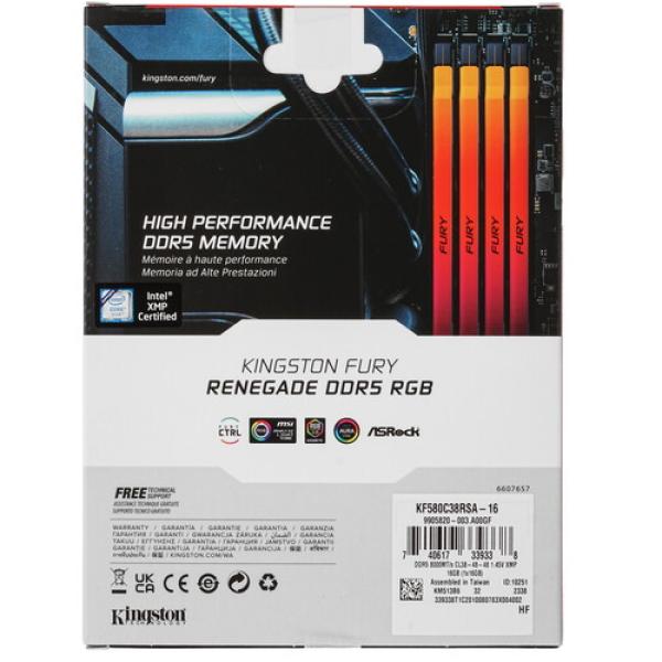 ram-kingston-fury-renegade-silver-rgb-kf-580-c-38-rsa-16-16gb-5
