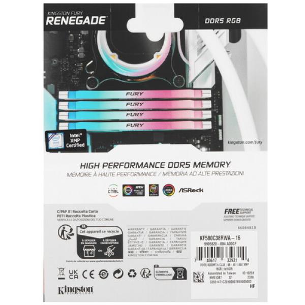 ram-kingston-fury-renegade-white-rgb-kf-580-c-38-rwa-16-16gb-4