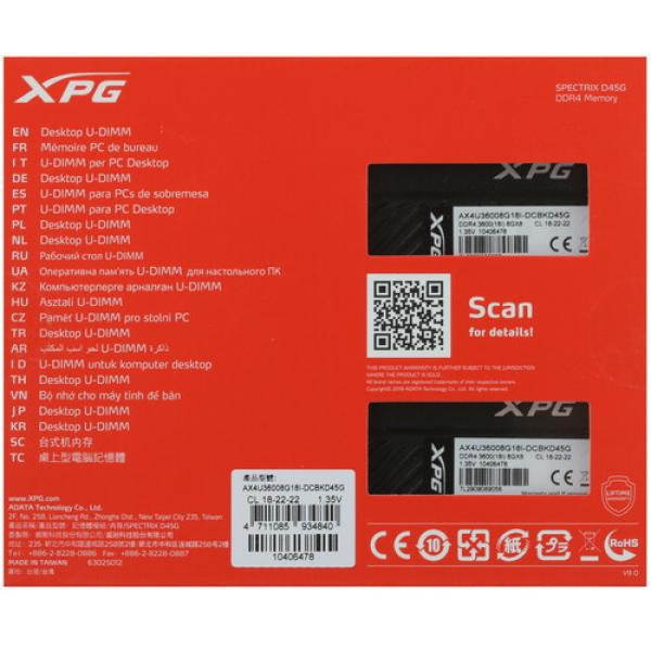 ram-adata-xpg-spectrix-d45g-rgb-ax-4-u-36008-g-18-i-dcbkd45g-16gb-4