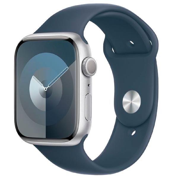 apple-watch-series-9-41mm-silver-aluminum-case-with-blue-sport-band-razmer-m-l-mr913
