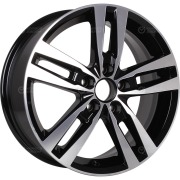 wheel-disk-kik-rassvet-65-xr-16-5-x-1143-et-45-dia-671-black-glossy-polished-elements-face-surfaces