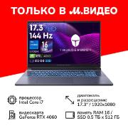 Ноутбук игровой Thunderobot 911 Plus G3 Pro 7/17.3"/Core i7-13700H/16/512/RTX 4060/Win/Grey