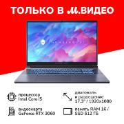 Ноутбук игровой Thunderobot 911 Plus Pro/17.3"/Core i5-12450H/16/512/RTX 3060/Win/Grey