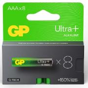 Батарейки GP ААА мизинчиковые алкалиновые Ultra Plus Alkaline, набор 8 шт (24AUPA21-BC8)