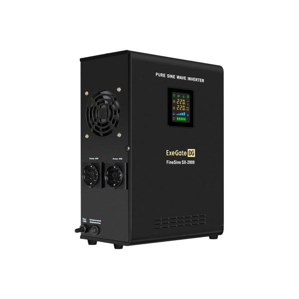 exegate-invertor-sinus-kotla-nastennyj-finesine-sx-2000-lcd-avr-2sh-2000va-1400w-chistaya-sinusoida-tsvetnoj-lcd-displej-avr-2-schuko-linejno-interaktivnyj-vneshnyaya-batareya-24v-do-200ach-nastennyj-black-296001