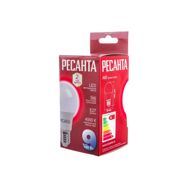 resanta-ll-r-a60-9w-230-4k-e27-grusha-9vt-nejtr-e27-76-1-14-6