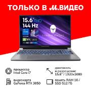 Ноутбук игровой Thunderobot 911 M X7/15.6"/Core i7-12650H/16/512/RTX 3050/Win/Black