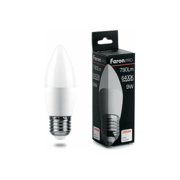 feron-pro-lb-1309-svecha-e27-9w-6400k-osram-38064