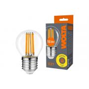 wolta-shar-filament-moschnostyu-15vt-yellowovatyj-teplyj-svet-3000k-tsokol-e27-wf-g45-15w3ke27