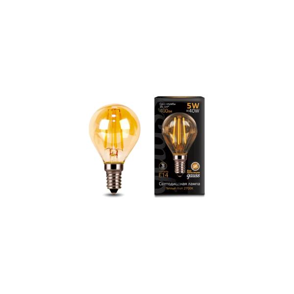 gauss-filament-shar-5w-400lm-2700k-e14-golden-105801005
