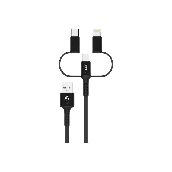 pero-dc-06-universal-3-in-1-lightning-micro-usb-type-c-2a-2m-blackyj-prdc-06u2mb