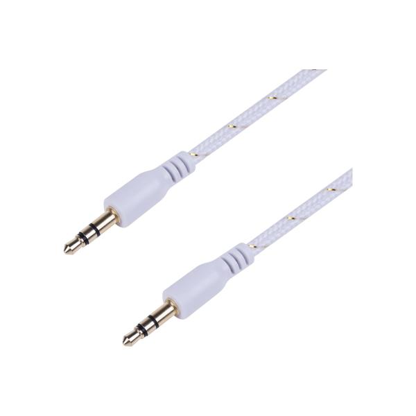 aux-audio-3-5-mm-rexant-v-tkanevoj-opletke-1-m-belyj-18-4070