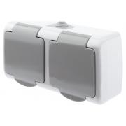 intro-atlantic-5-203-03-dvojnaya-s-zazemleniem-schuko-16a-otkrytoj-ustanovki-seryj-b0051060