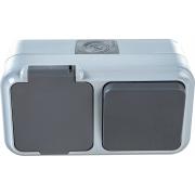 bylectrica-1-vyklyuchatel-rozetka-s-zazemlyayuschim-kontaktom-ou-ip54-seriya-praleska-akva-seryj-v-rts-657-03