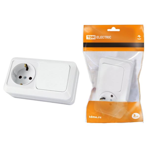 tdm-vyklyuchatel-1-klavishnyj-10a-rozetka-2p-z-16a-250v-bkvr-ip20-belyj-ladoga-sq1801-0101